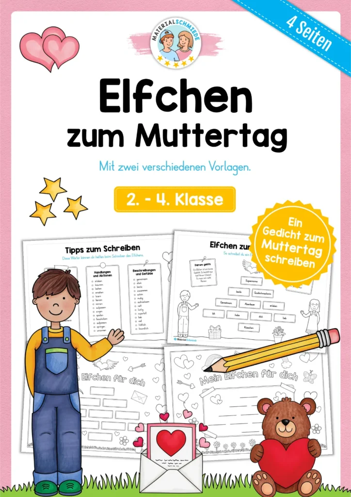 Elfchen schreiben zum Muttertag (2. - 4. Klasse)