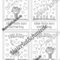 4 Karten zum Muttertag zum Ausmalen (Vorschau 03)