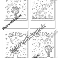 4 Karten zum Muttertag zum Ausmalen (Vorschau 04)