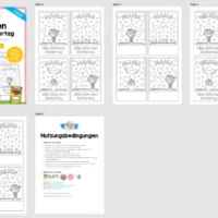 Kostenlose Karten zum Muttertag - 4 Vorlagen (1. - 4. Klasse) - Überblick