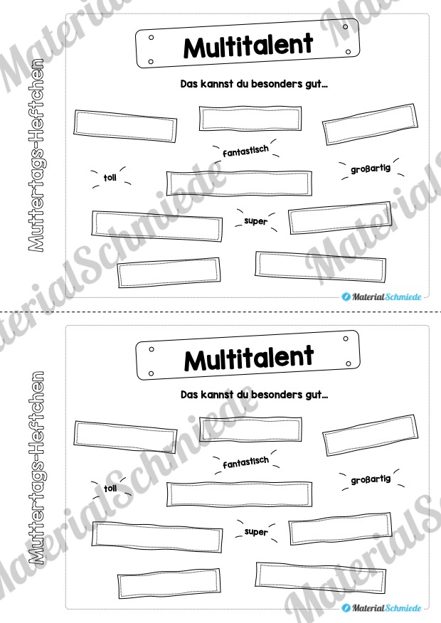 Mini-Heftchen zum Muttertag (Vorschau 05)