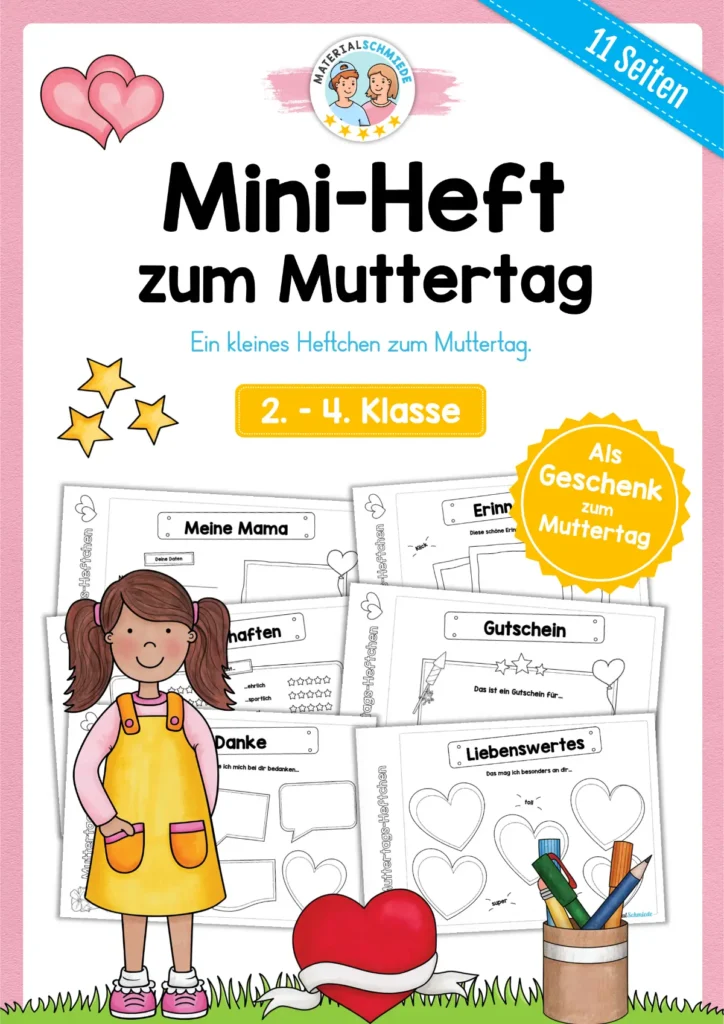 Mini-Heft zum Muttertag (2. - 4. Klasse)