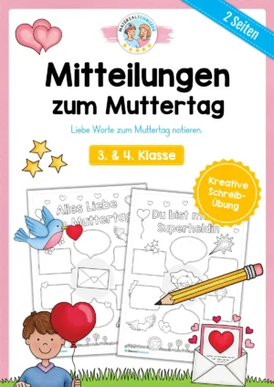 Mitteilungen zum Muttertag notieren (3. & 4. Klasse)