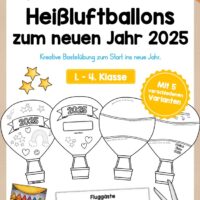 Heißluftballons zum neuen Jahr 2025