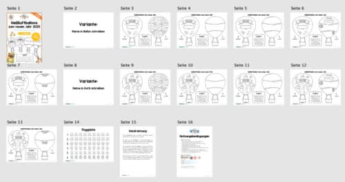 Heißluftballons zum neuen Jahr 2025 (Überblick)