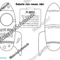 Raketen zum neuen Jahr 2025 (Arbeitsblatt 05)