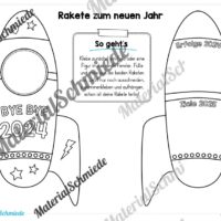 Raketen zum neuen Jahr 2025 (Arbeitsblatt 06)