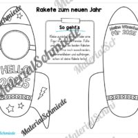 Raketen zum neuen Jahr 2025 (Arbeitsblatt 11)
