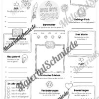 Steckbrief: Das war mein Jahr 2025 (Vorschau Arbeitsblatt)