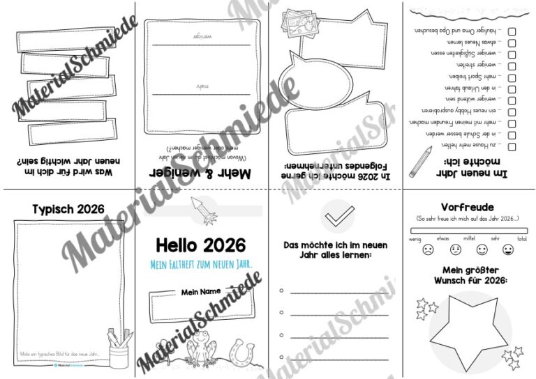 Faltheft: Das kommt im Jahr 2026 (Arbeitsblatt 01)