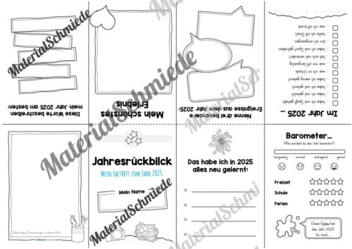 Faltheft: Das war das Jahr 2025 (Arbeitsblatt 01)