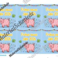 Grußkarten zum neuen Jahr 2026 (6 Motive) - Arbeitsblatt 01