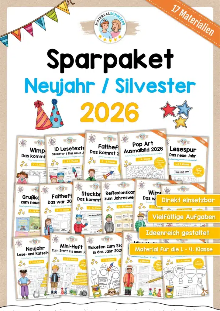 Sparpaket: Neujahr / Silvester 2026 (17 Unterrichtsmaterialien)