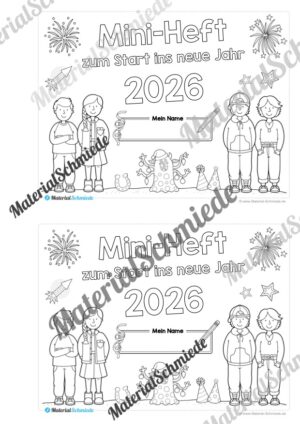 Mini-Heft: Neujahr 2026 (Rückblick & Ausblick) – Arbeitsblatt 01 Mini-Heft: Neujahr 2026 (Rückblick & Ausblick) – Arbeitsblatt 01
