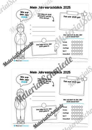 Mini-Heft: Neujahr 2026 (Rückblick & Ausblick) – Arbeitsblatt 04 Mini-Heft: Neujahr 2026 (Rückblick & Ausblick) – Arbeitsblatt 04