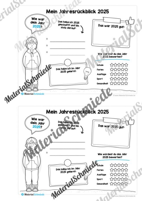 Mini-Heft: Neujahr 2026 (Rückblick & Ausblick) - Arbeitsblatt 04