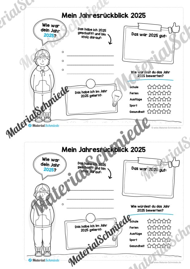 Mini-Heft: Neujahr 2026 (Rückblick & Ausblick) – Arbeitsblatt 04 Mini-Heft: Neujahr 2026 (Rückblick & Ausblick) – Arbeitsblatt 04