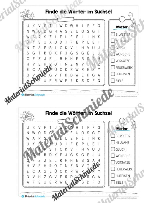Mini-Heft: Neujahr 2026 (Rückblick & Ausblick) - Arbeitsblatt 06