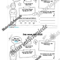 Mini-Heft: Neujahr 2026 (Rückblick & Ausblick) - Arbeitsblatt 08