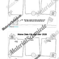 Mini-Heft: Neujahr 2026 (Rückblick & Ausblick) - Arbeitsblatt 09