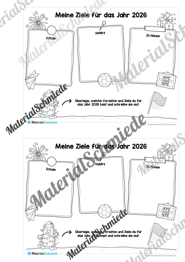 Mini-Heft: Neujahr 2026 (Rückblick & Ausblick) – Arbeitsblatt 09 Mini-Heft: Neujahr 2026 (Rückblick & Ausblick) – Arbeitsblatt 09