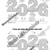 Mini-Heft: Neujahr 2026 (Rückblick & Ausblick) - Arbeitsblatt 12