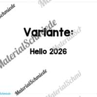 Raketen basteln: Neues Jahr 2026 (Rückblick & Ziele) - Arbeitsblatt 07