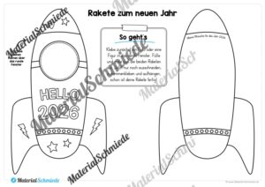 Raketen basteln: Neues Jahr 2026 (Rückblick & Ziele) – Arbeitsblatt 10 Raketen basteln: Neues Jahr 2026 (Rückblick & Ziele) – Arbeitsblatt 10