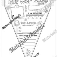 Wimpel: Das war 2025 (Arbeitsblatt)