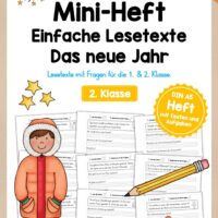 Mini-Heft: Lesetexte Neujahr (1. & 2. Klasse)