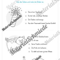 Neujahr: Lese- & Rätselheft (1. & 2. Klasse) - Arbeitsblatt 06