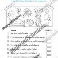 Neujahr: Lese- & Rätselheft (1. & 2. Klasse) - Arbeitsblatt 09