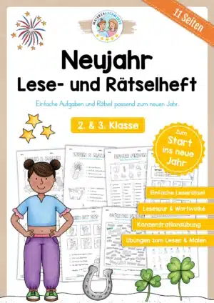 Neujahr: Lese- & Rätselheft (2. & 3. Klasse)