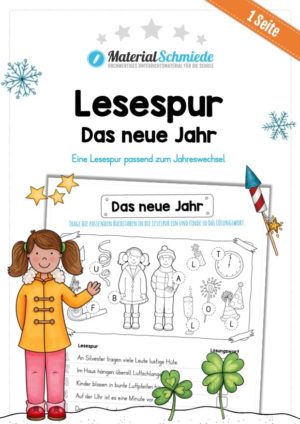 Lesespur: Das neue Jahr / Neujahr / Silvester