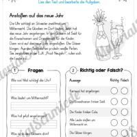 10 Lesetexte zu Silvester / Das neue Jahr (Vorschau 03)