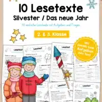 10 Lesetexte zu Silvester / Das neue Jahr (2. & 3. Klasse)