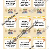 Reflexionskarten zum Jahreswechsel (Arbeitsblatt 01)