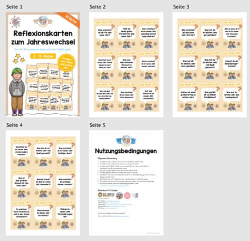 Reflexionskarten zum Jahreswechsel (Überblick)