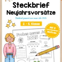 Neujahrsvorsätze 2025 (Steckbrief)