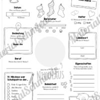 Steckbrief Nikolaus (Vorschau Arbeitsblatt)