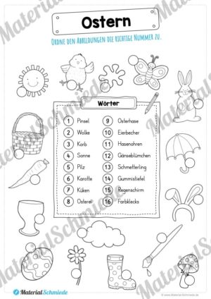 16 Abbildungen zu Ostern zuordnen (Vorschau)