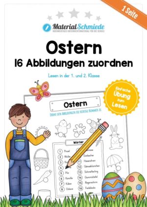 16 Abbildungen zu Ostern zuordnen