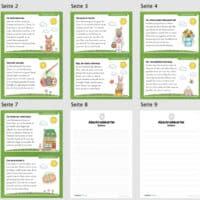 Abschreibkarten: Thema Ostern (12 Karten) - Überblick