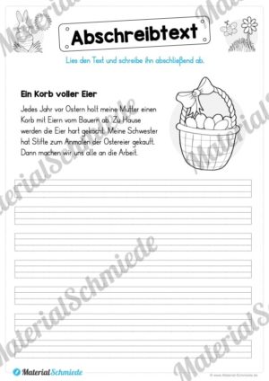 10 Abschreibtexte zu Ostern (Ein Korb voller Eier)