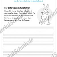 10 Abschreibtexte zu Ostern (Der Osterhase als Kunstlehrer)
