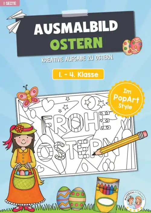 Ausmalbild Ostern (PopArt)
