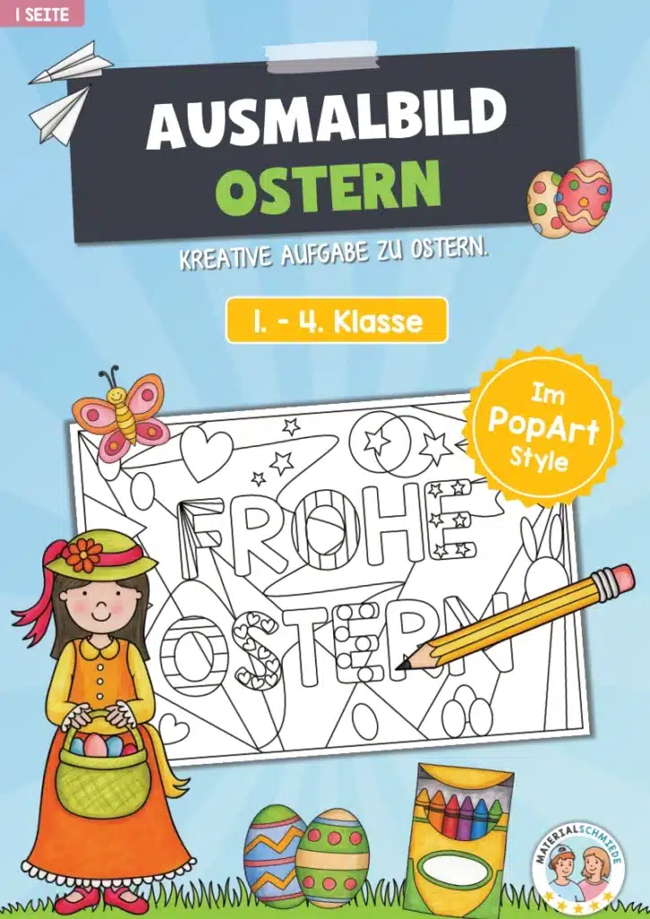 Ausmalbild Ostern (PopArt)