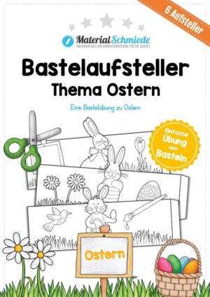 6 Bastelaufsteller zu Ostern