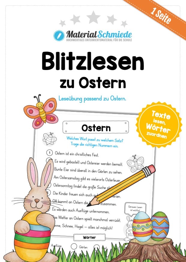 Blitzlesen zu Ostern (Leseübung)