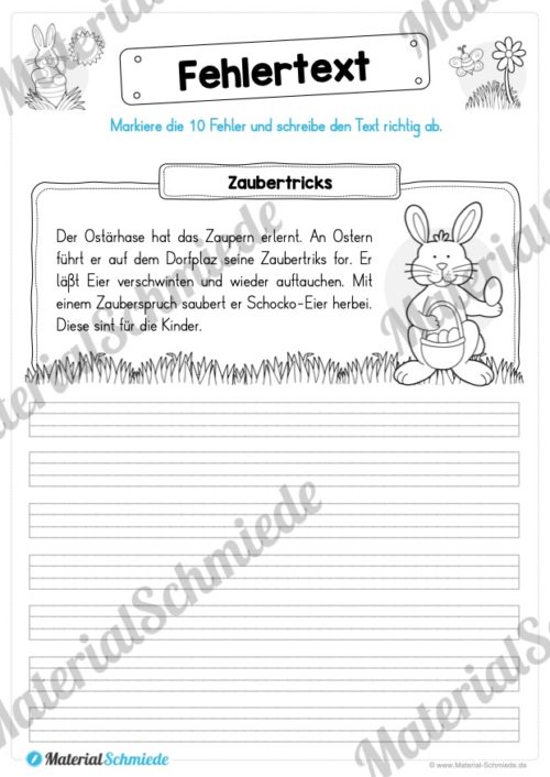 10 Fehlertexte zu Ostern (Zaubertricks)